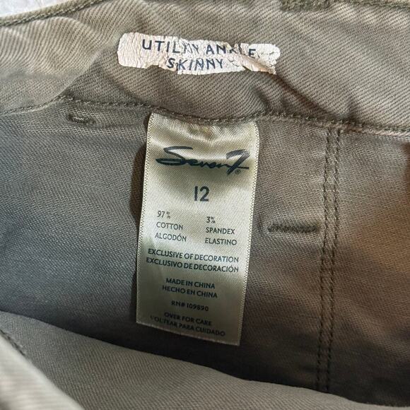 Seven7 womens utility ankle skinny olive size 12 - Picture 9 of 9